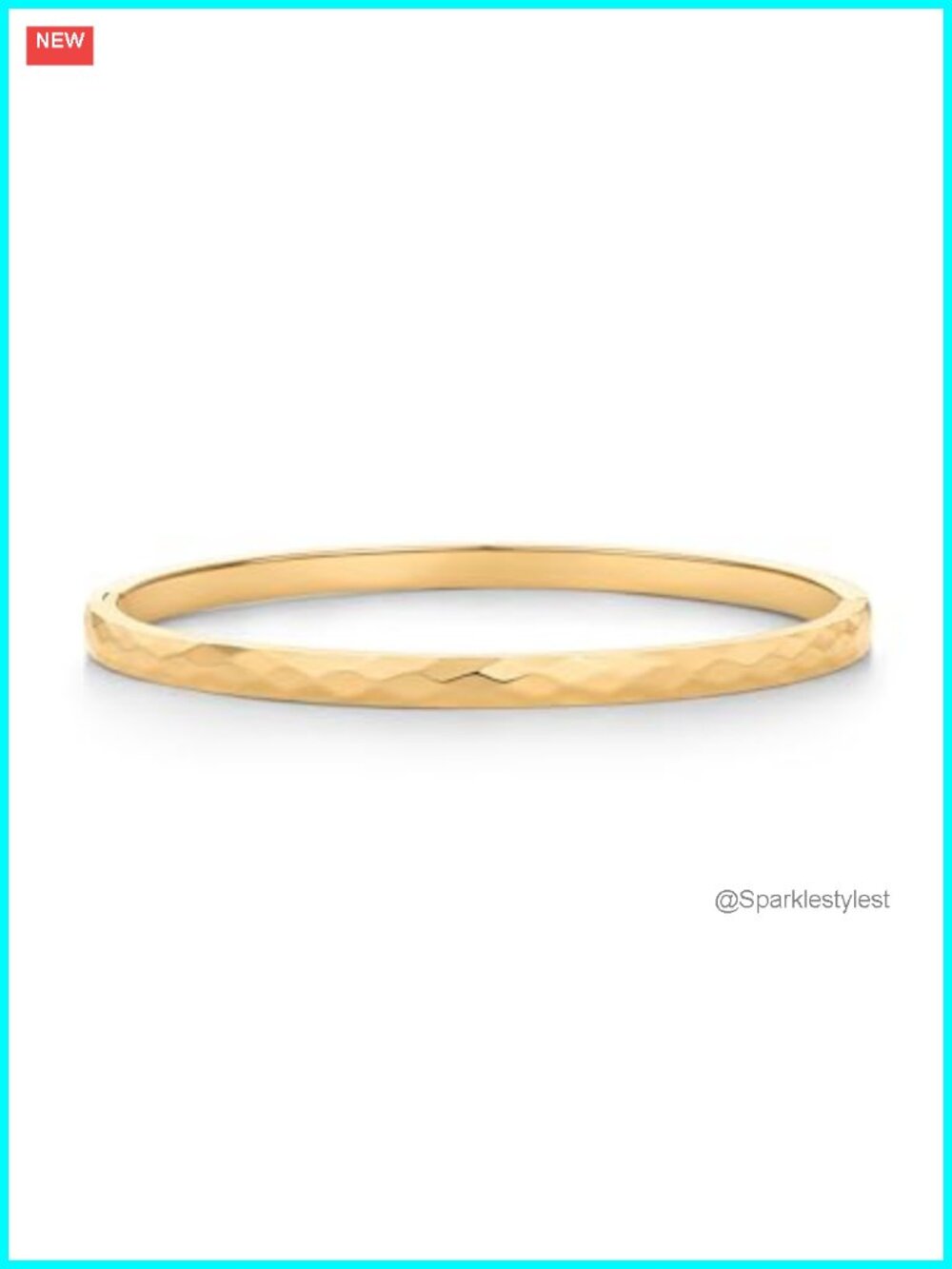 14K Gold Plated Bangle Stack Stainless Steel Waterproof Bracelet